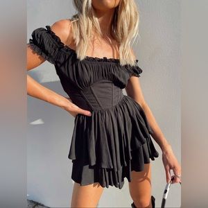 Princess Polly - Tahiti Romper Black - Size US 2